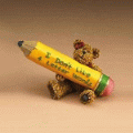 Boyds Bears Becca's�4 Letter Words Pencil Desk Sign Retired 4169