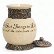 Comfort Candle Best Things in Life 3.5" w x 4.5" h Round Candle 05550