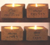Comfort Candle Love Always Set of 4 - 2.5" Square #06010