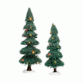 Department 56 Accessories Twisty Glitter Pines #53172