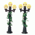 Department 56 Accessories Holly-Covered Lampposts Set of 2 810827 - NEW!