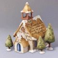 Foundations Lighted Village Church Set Of 4 104349 - NEW!