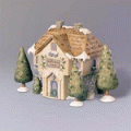 Foundations Lighted Village Inn Set Of 4 104351 - NEW!