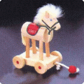 Horse Wood Childhood Ornaments 4th in Series 1987 Hallmark Ornament QX4417