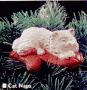 Cat Naps Clip-On 2nd in Series 1995 Hallmark Ornament QX5097
