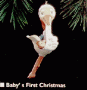 Baby's 1st Christmas Stork 1995 Hallmark Ornament QX5557