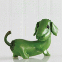 Home Grown Green Pepper Dachshund Figurine 4014405