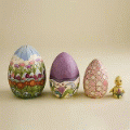 Jim Shore 4 Eggs Nesting Boxes 4012461 - NEW!