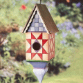 Jim Shore Check-Quilt Pattern Birdhouse 4012710 - NEW!