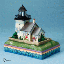 Jim Shore Beacon of Mount Hope Bay Rhode Island Coastal Bristol Lighthouse 4013220 - NEW!
