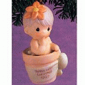 Precious Moments Baby's First Christmas Boy Ornament '97 Retired 272752