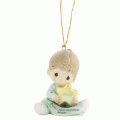 Precious Moments Baby's First Christmas 2009 Boy Dated Ornament 910006 - NEW!