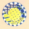 Blue Posies Yankee Candle Ceramic Small Candle Tray